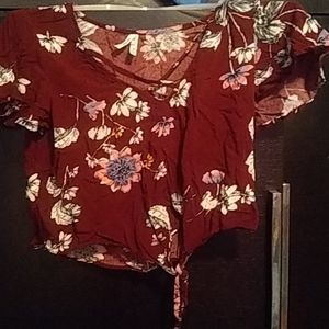 Red crop top